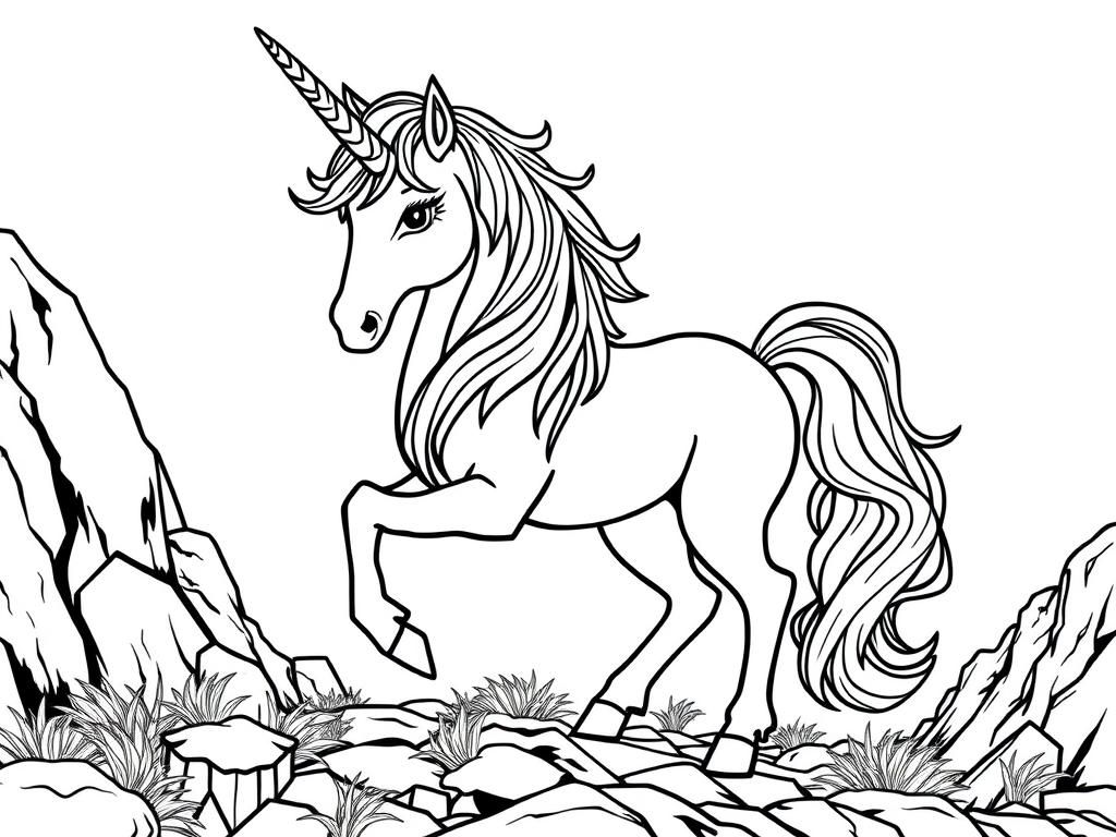 Unicorn Coloring Page