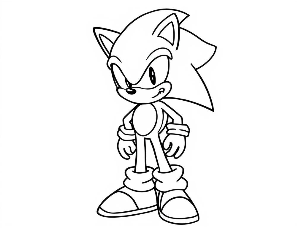 Sonic The Hedgehog Coloring Page