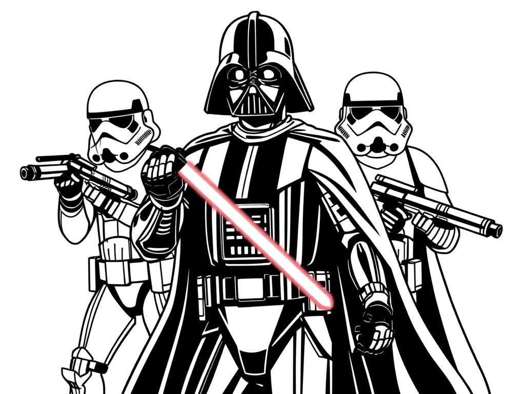 Star Wars Characters Coloring Page