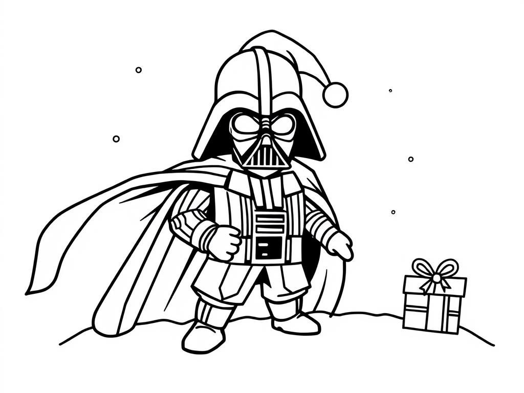 Darth Vader Christmas Coloring Page
