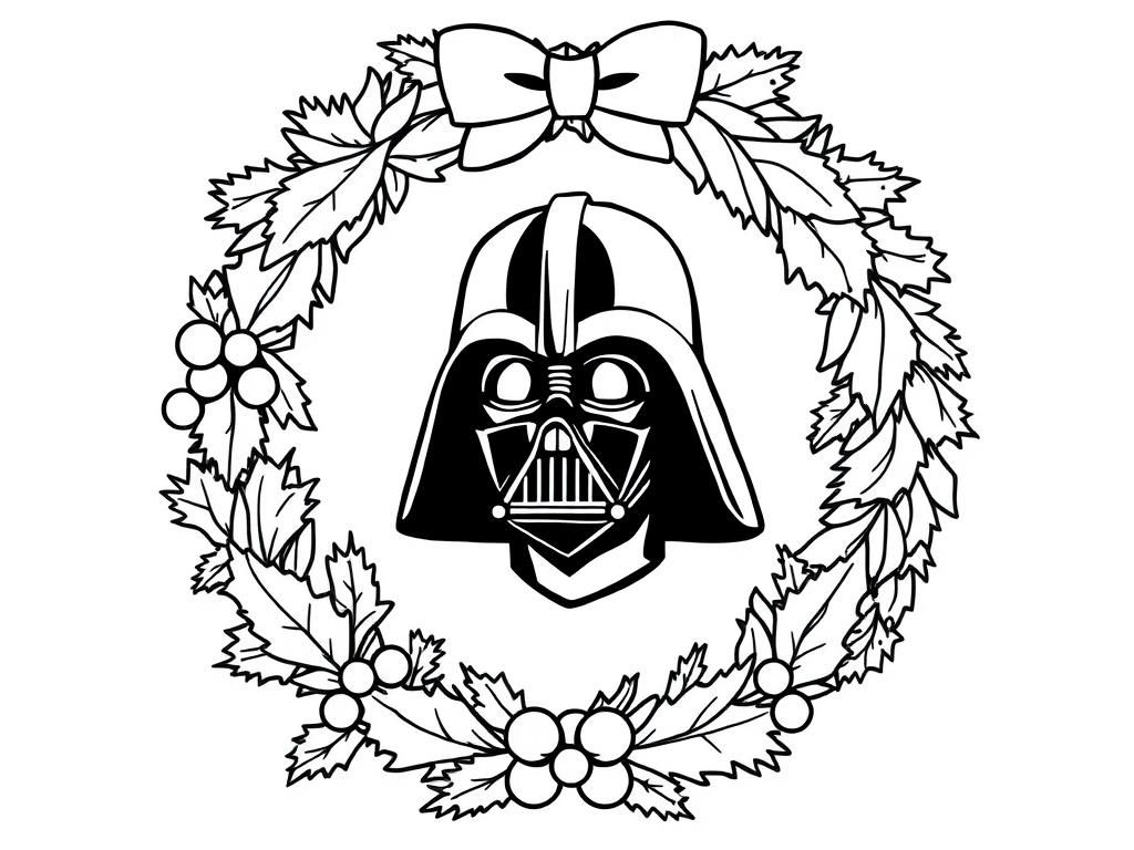 Darth Vader Holiday Coloring Page