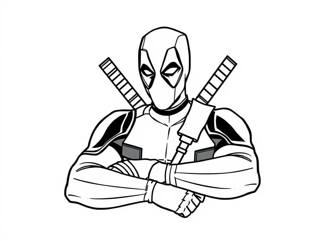 Deadpool Coloring Page