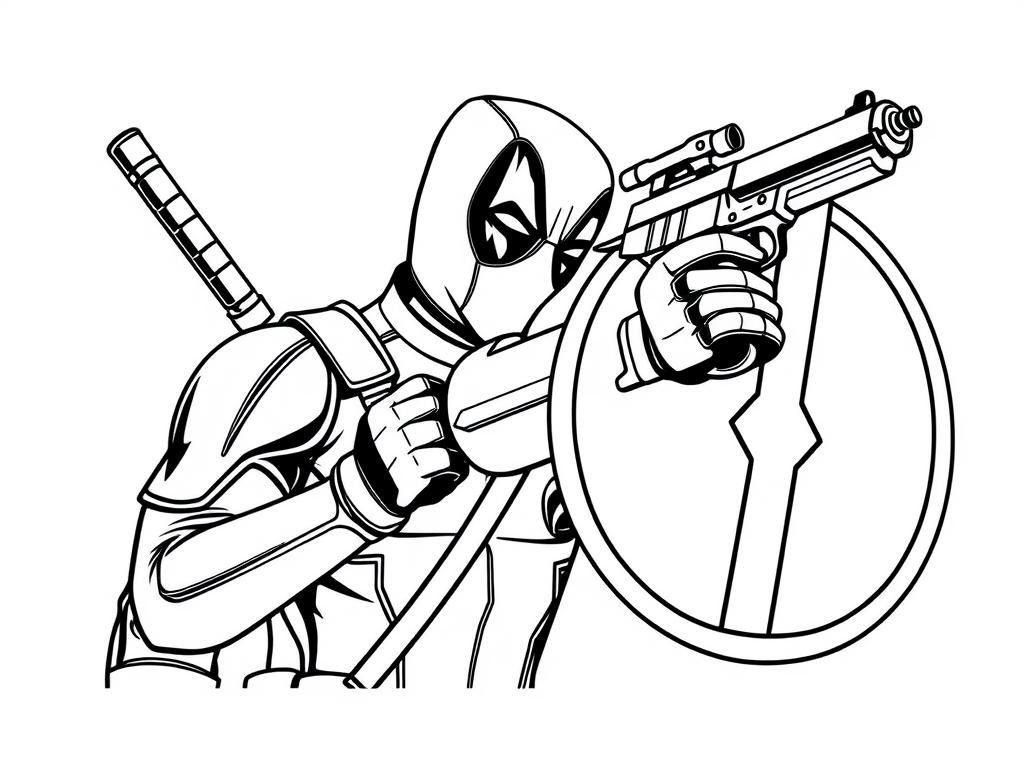 Deadpool Coloring Page: Unleash Your Creativity