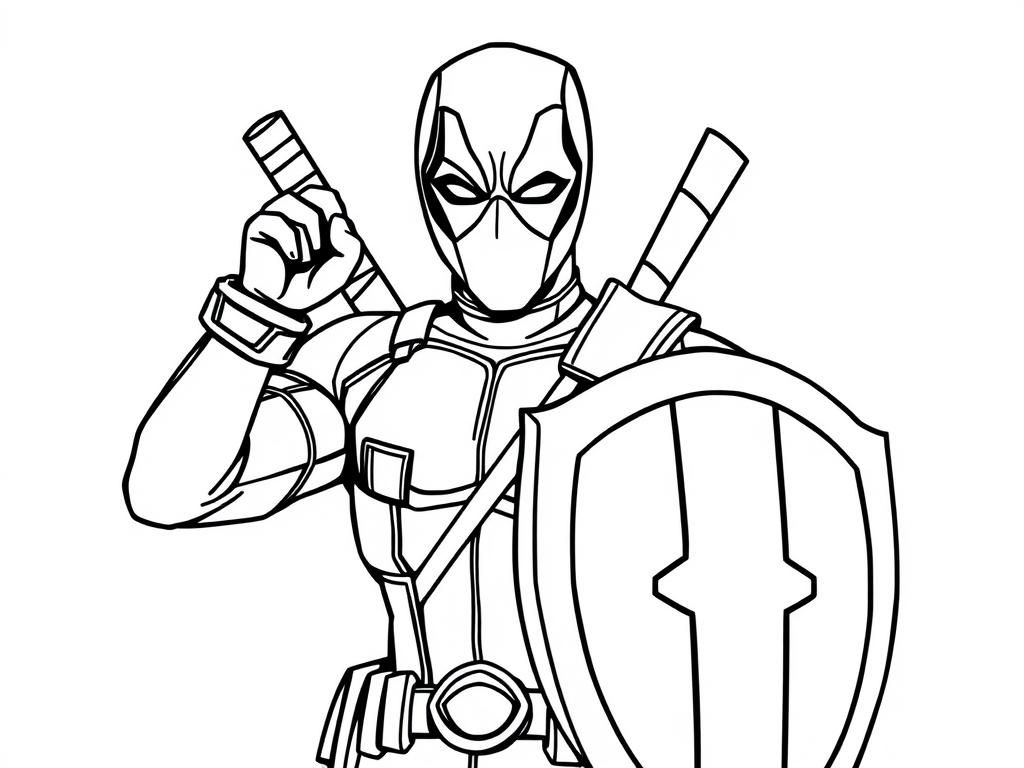 Deadpool Coloring Page