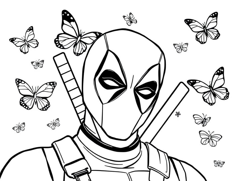 Deadpool Superheroes Coloring