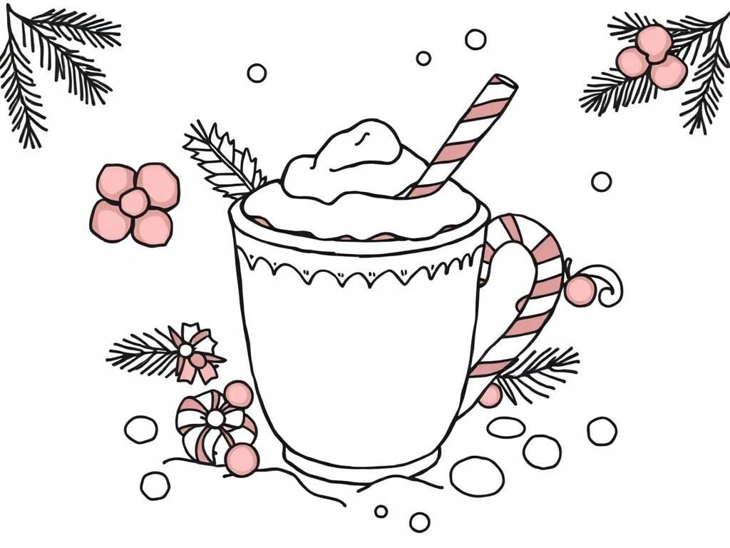 decorated christmas hot chocolate