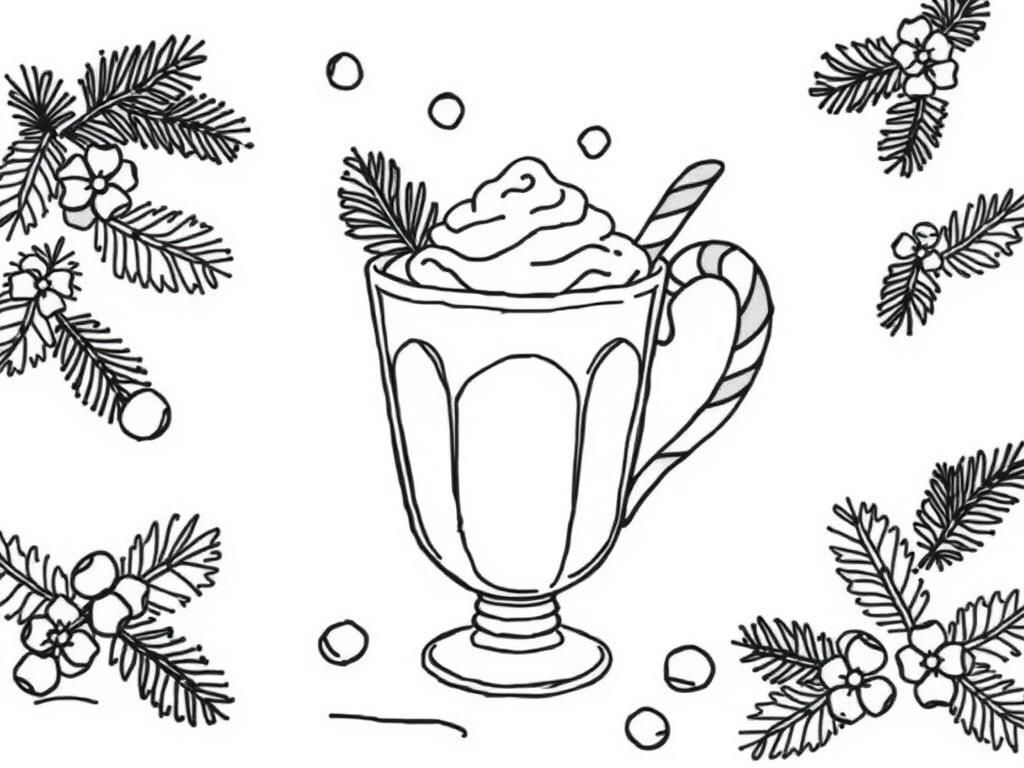 decorated christmas hot chocolate