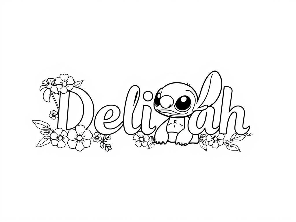 Delilah Stitch Coloring Page
