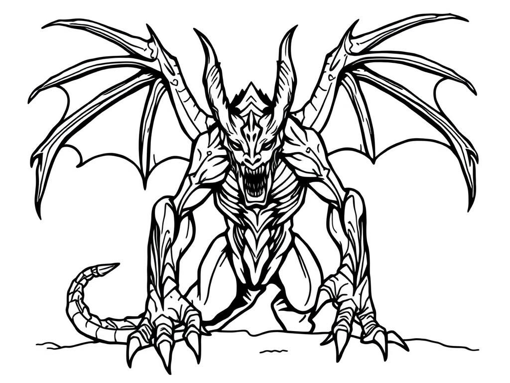 Fierce Dragon Coloring Page