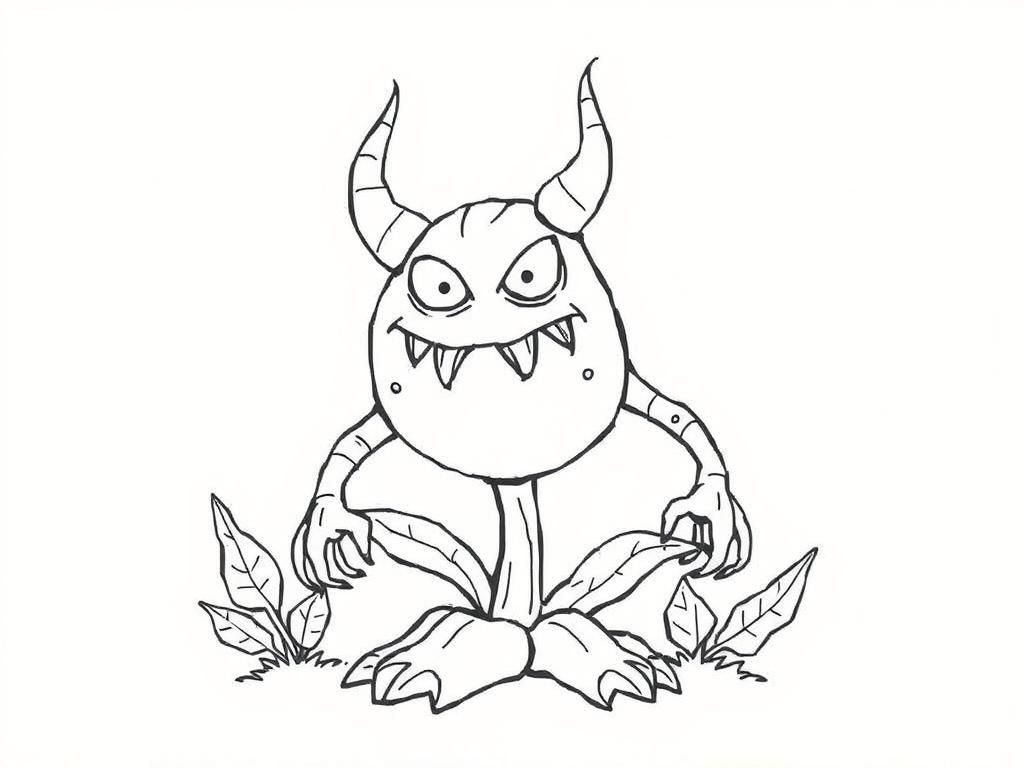 Monster Plant Coloring Page