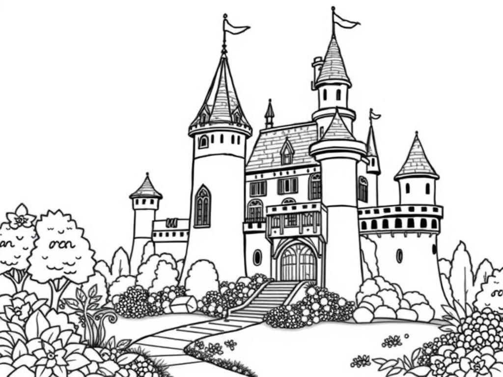 Fairytale Castle Coloring Page