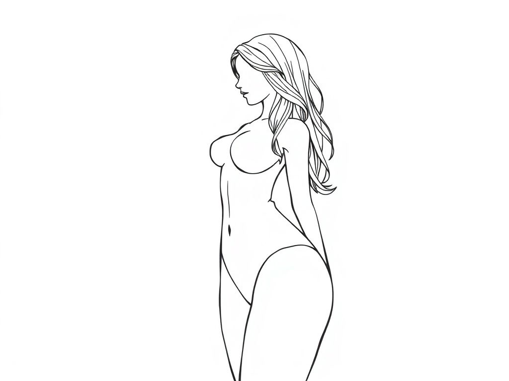 Nude Woman Coloring Page
