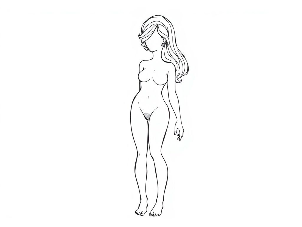 Nude Woman Coloring Page