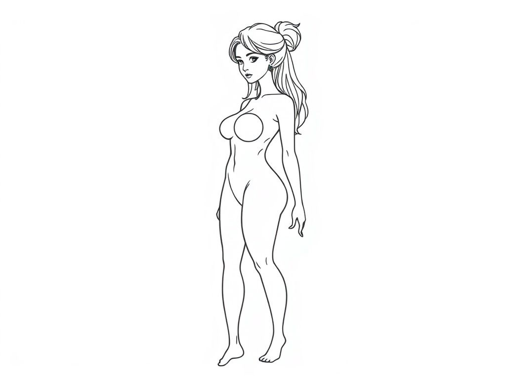 Nude Woman Coloring Page
