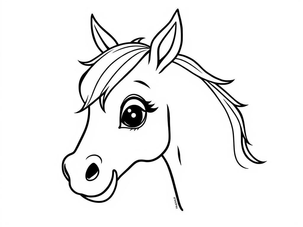 Preview of detailed realistic cute horse