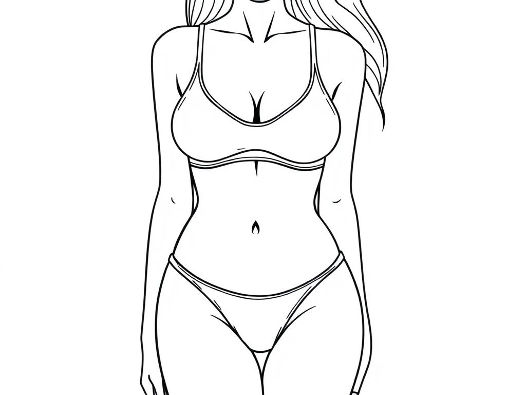 Female Torso Coloring Page