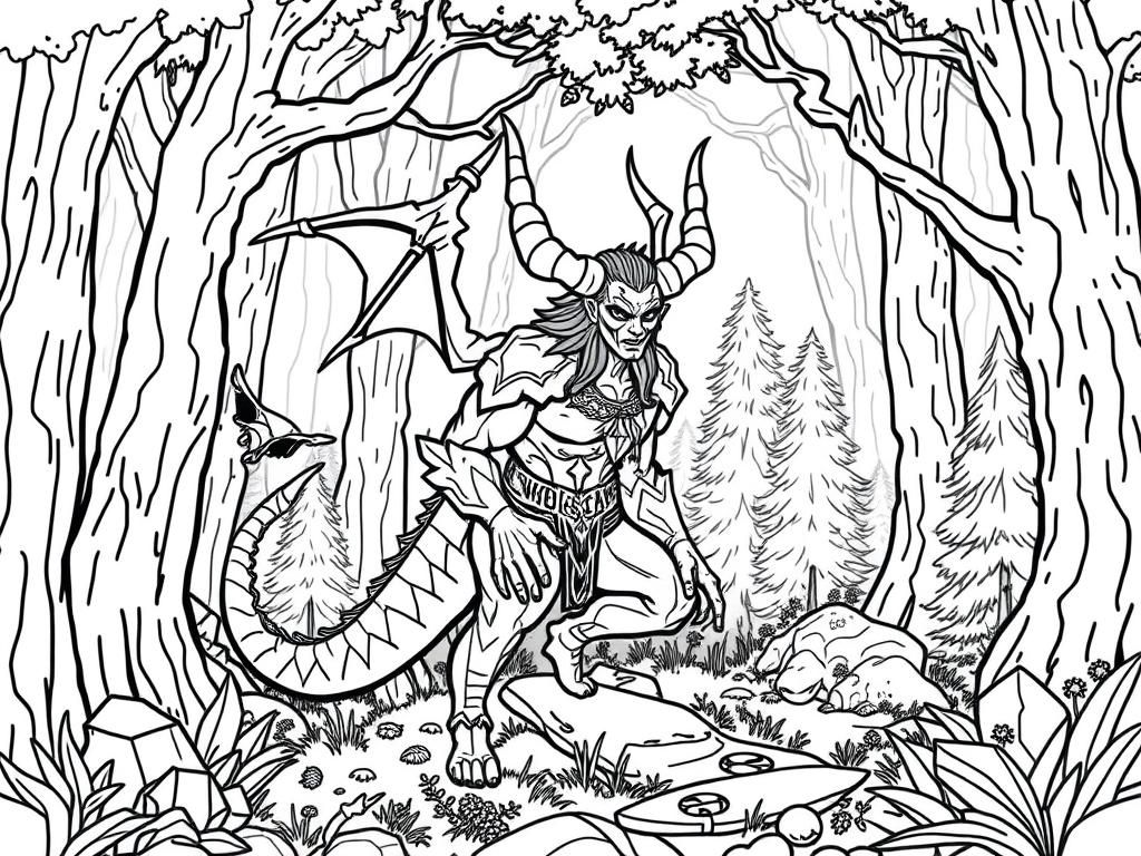 Preview of diablo in a fantasy forest