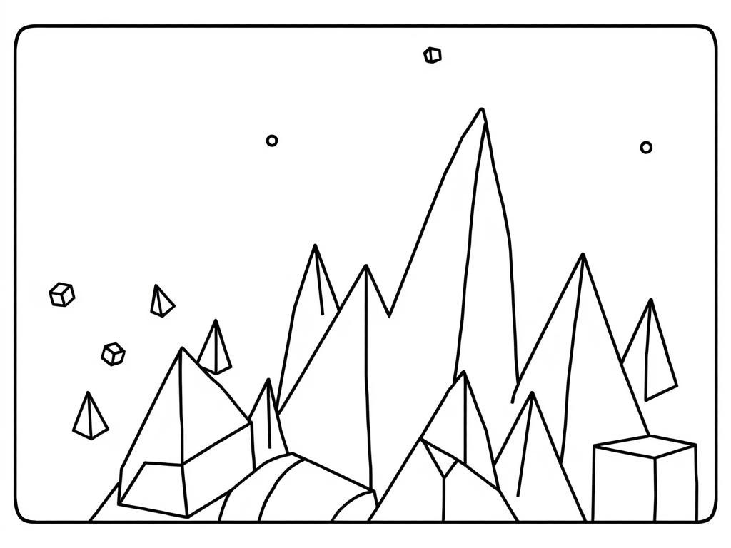 Digitally cubes and spikes in the tablet is geometry dash