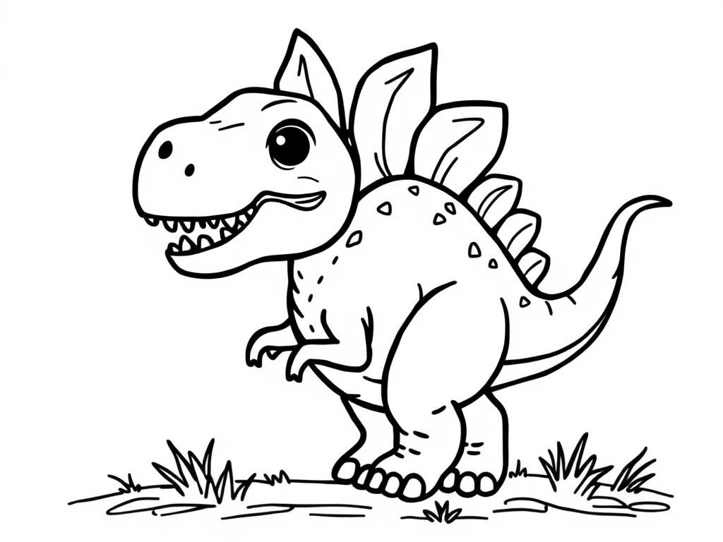 Dinosaur Coloring Page for Kids