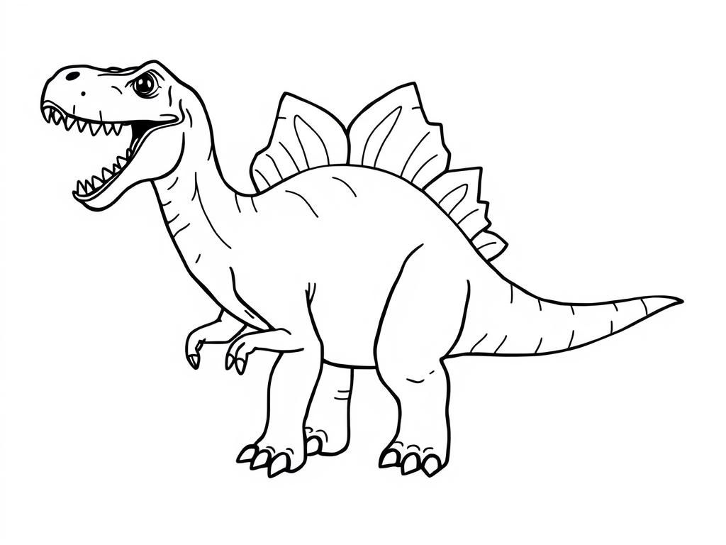 Spinosaurus Dinosaur Coloring Page