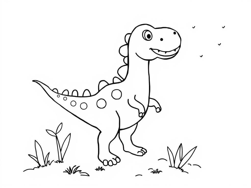 Dinosaur Coloring Page for Kids