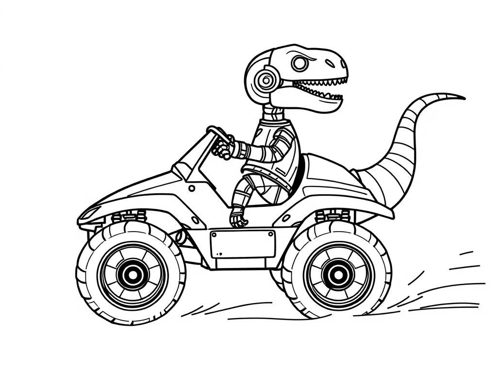 Preview of Dino robot driving car