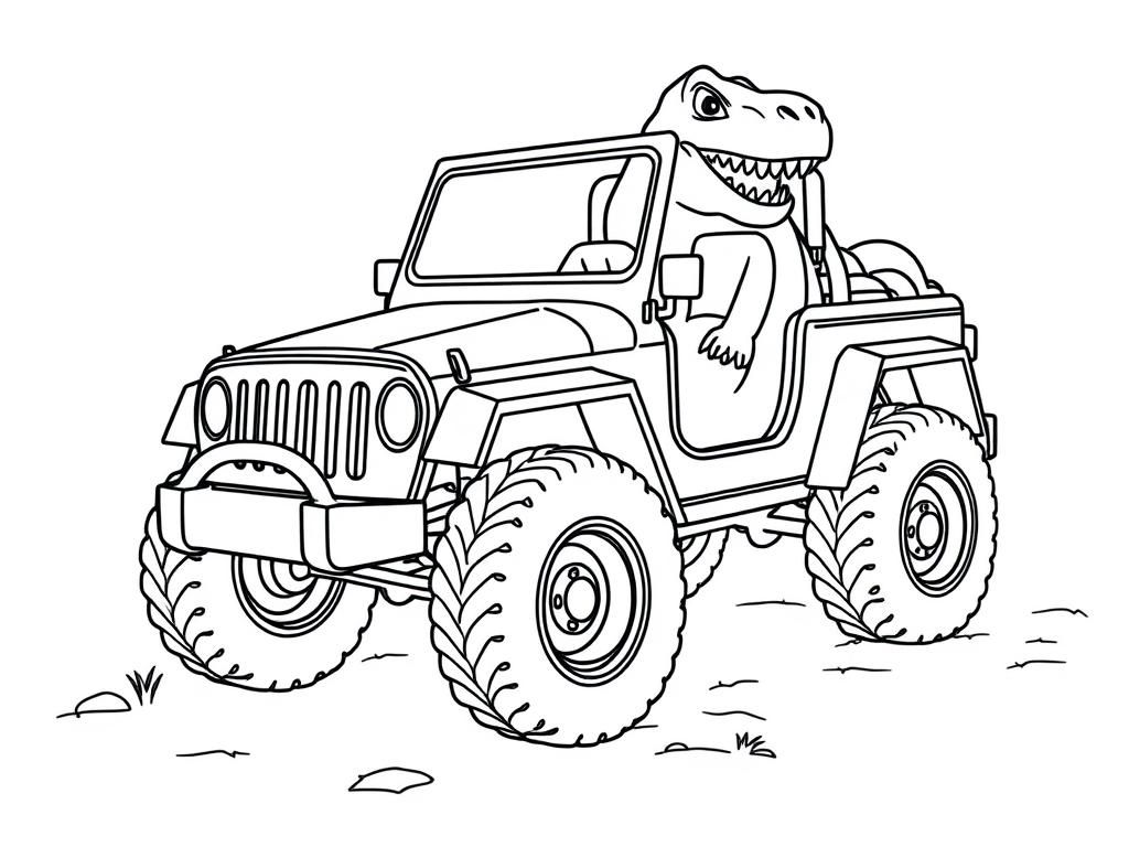 Dinosaur jeep