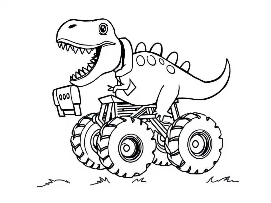 T-Rex Monster Truck Coloring