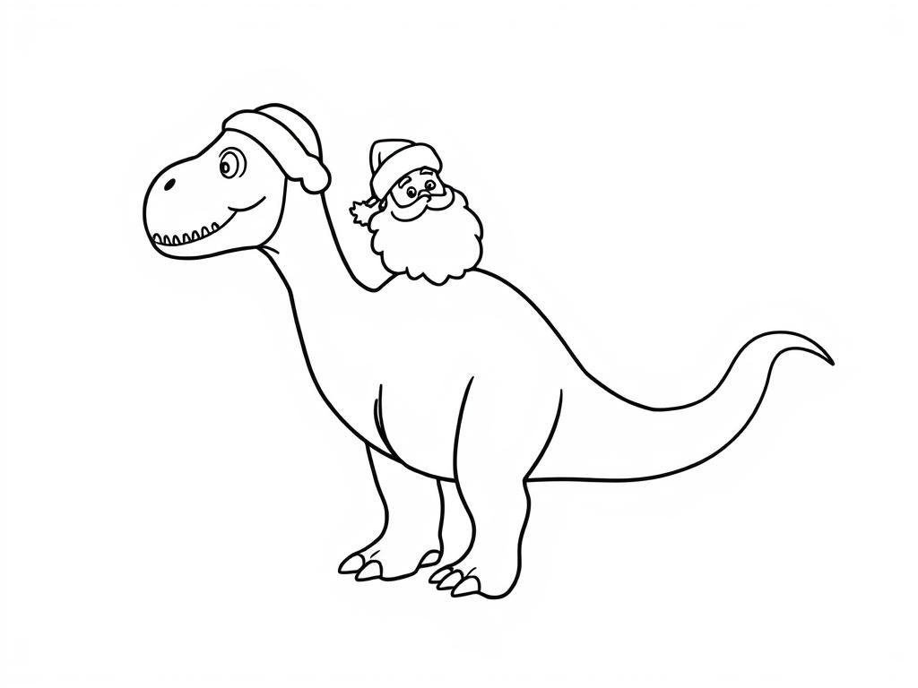 Preview of dinosaurus met sinterklaas erop