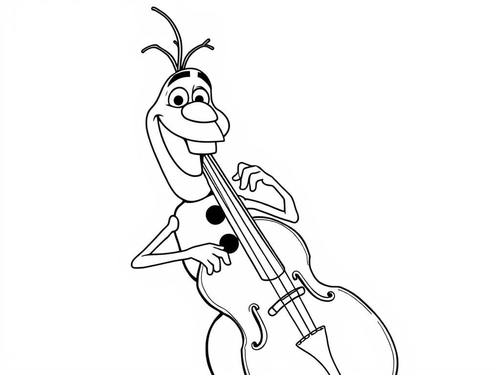 Flik Playing Cello Coloring Page