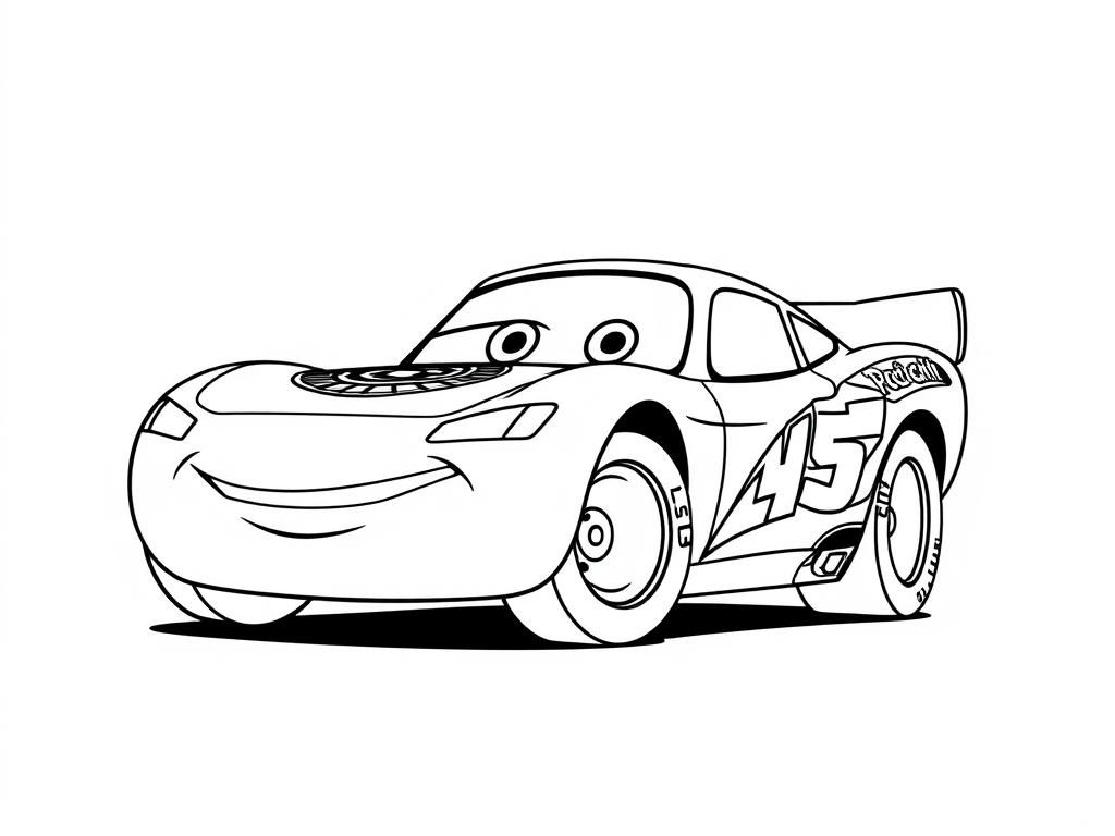 Lightning McQueen Coloring Page