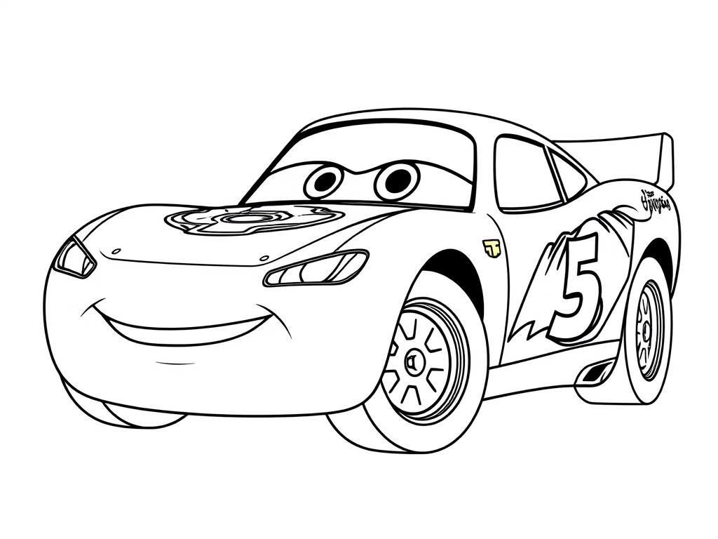 Cars Coloring Page: Lightning McQueen