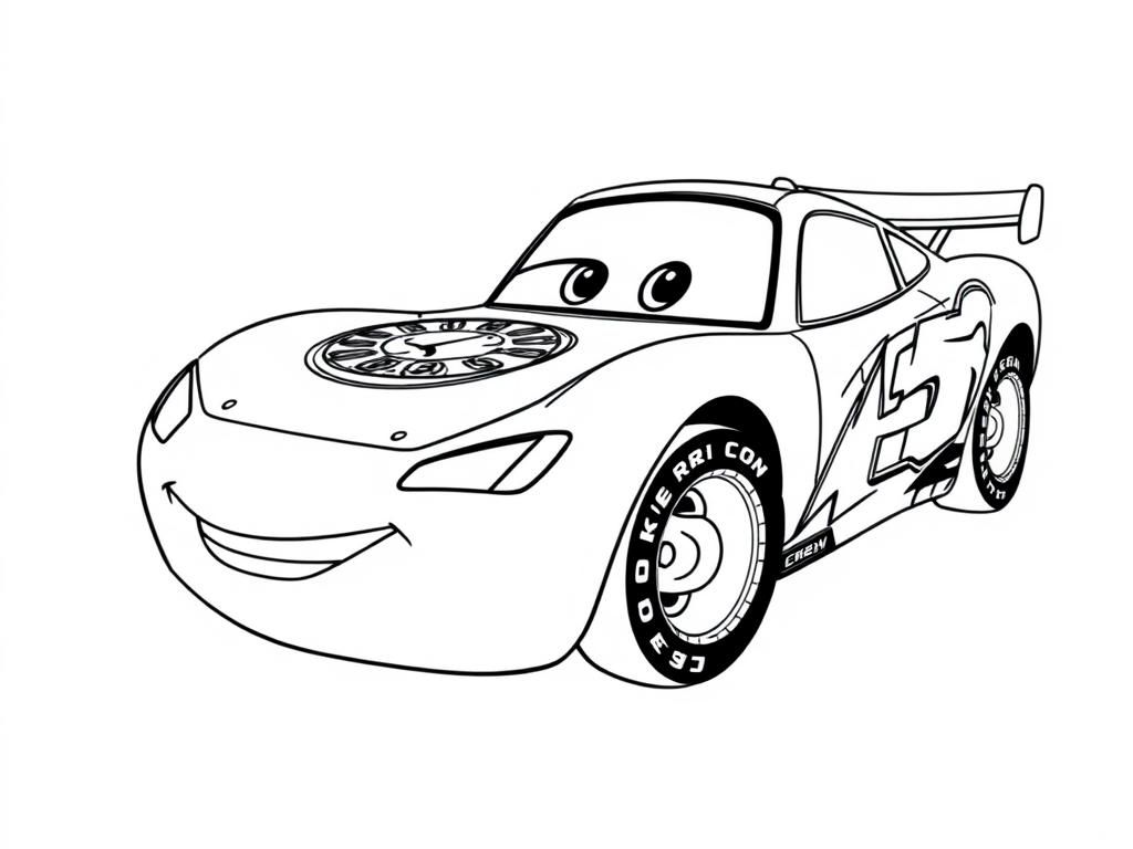 Cars Coloring Page: Lightning McQueen