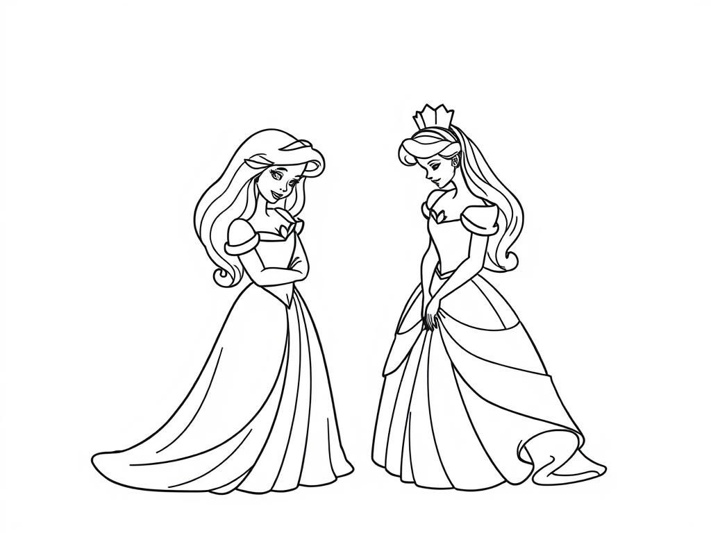 Disney Princesses Coloring Page