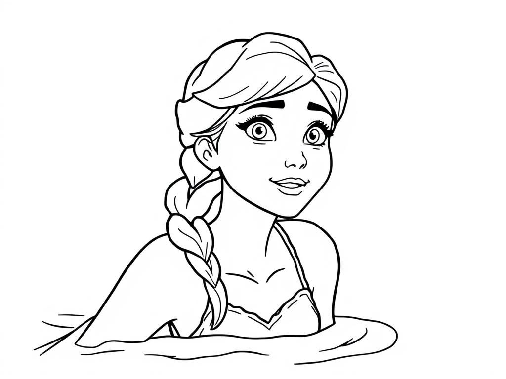 Elsa Frozen Princess Coloring Page
