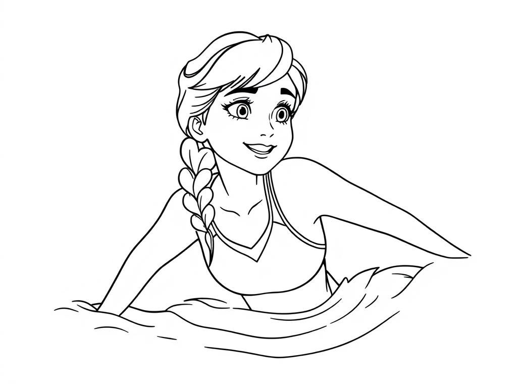 Elsa Frozen Coloring Page