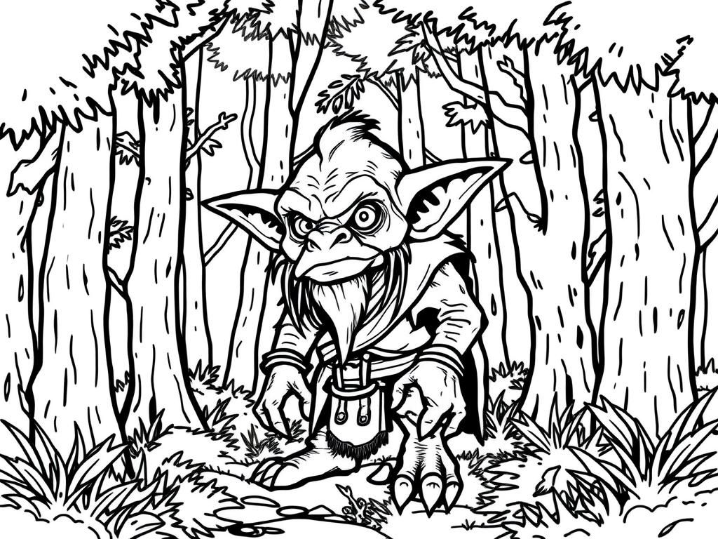 Preview of DND goblin in a forest