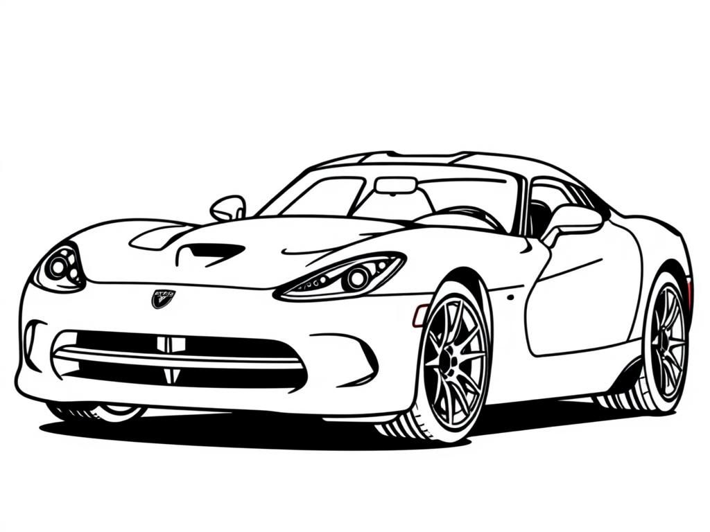 Sports Car Coloring Page