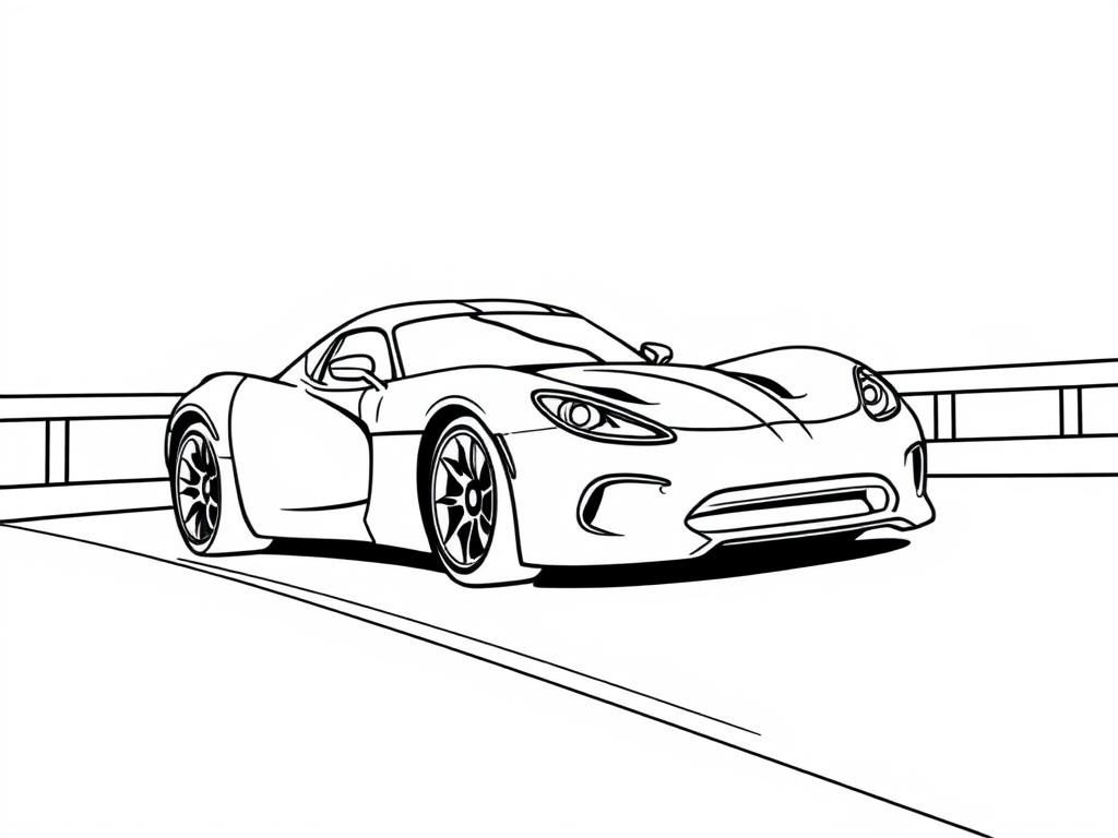 Preview of Dodge viper from side on a bridge