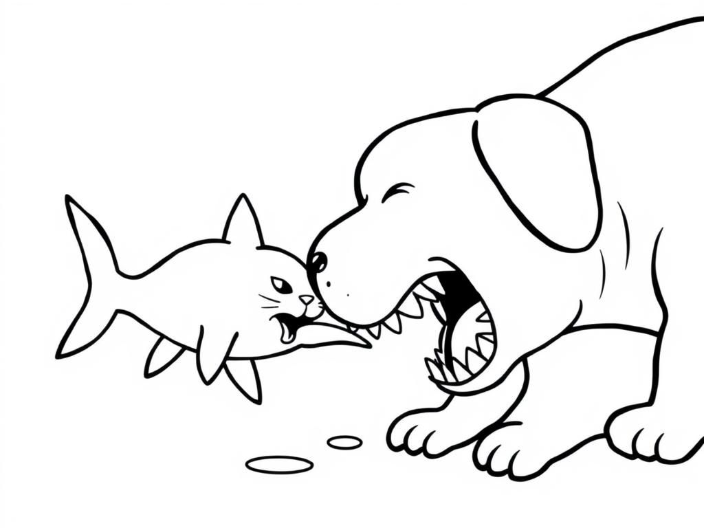 Preview of Dog eats cat and shark