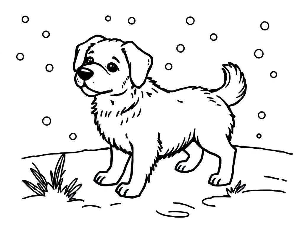 dog snow