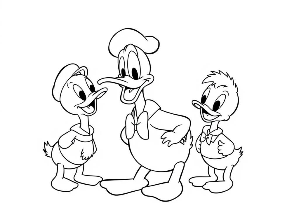 Preview of Donald duck and his nephews