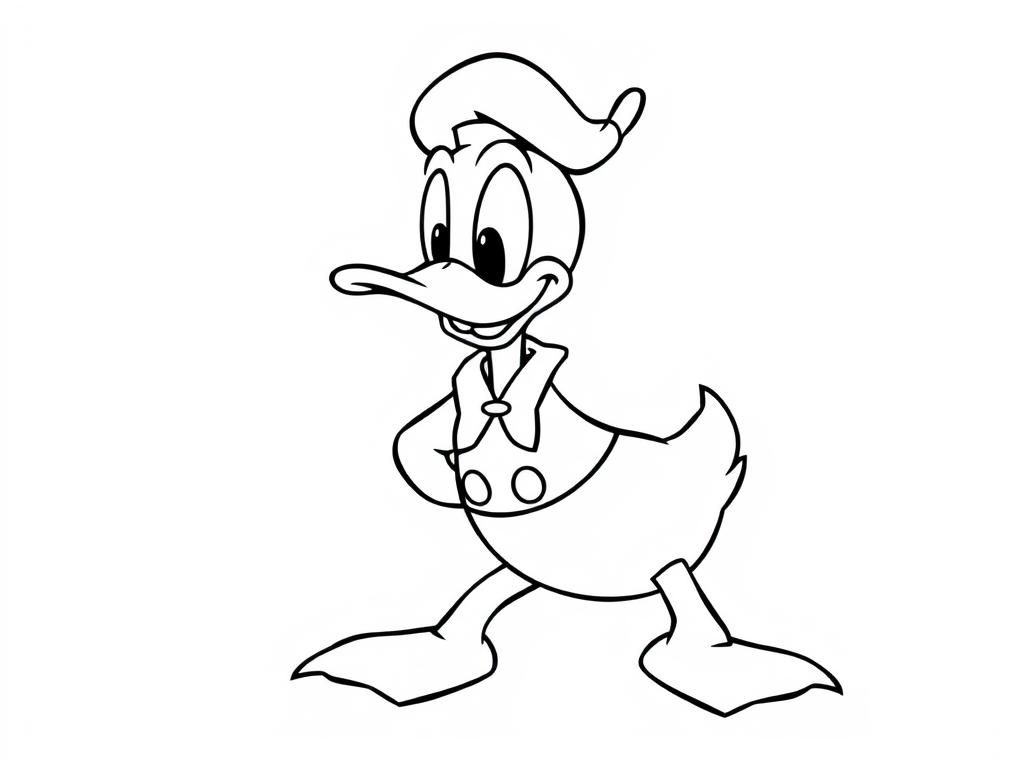 Donald Duck - Free Printable Coloring Page