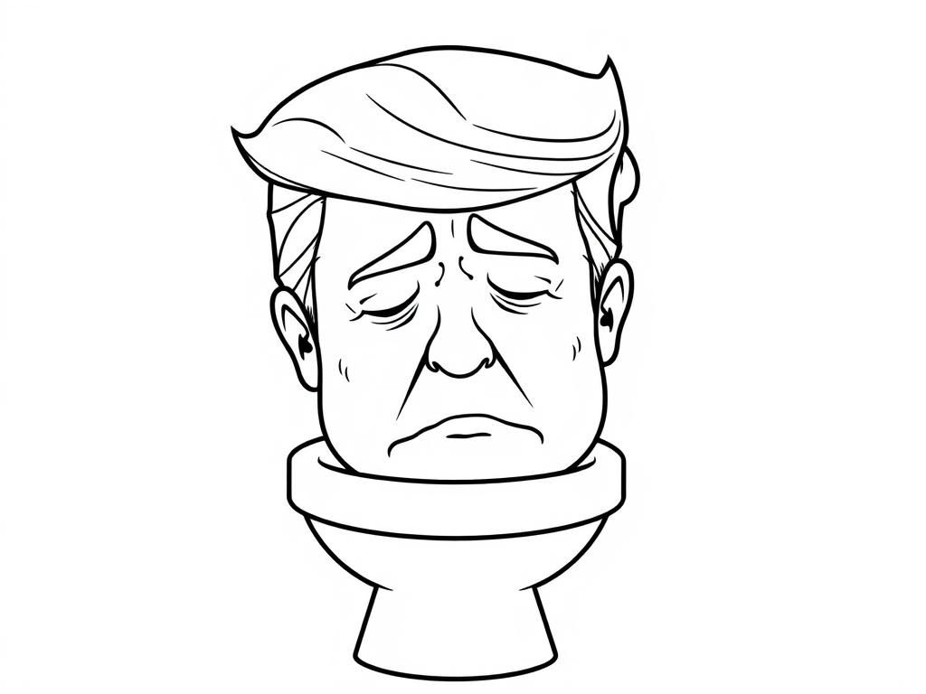 donald trump crying on a toilet