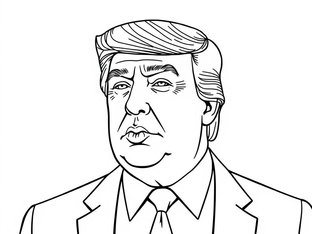 Businessman Portrait Coloring Page