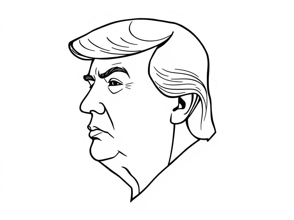Donald Trump Portrait Coloring Page