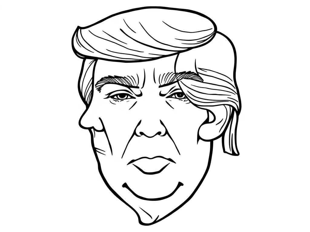 Smiling Man Portrait Coloring Page