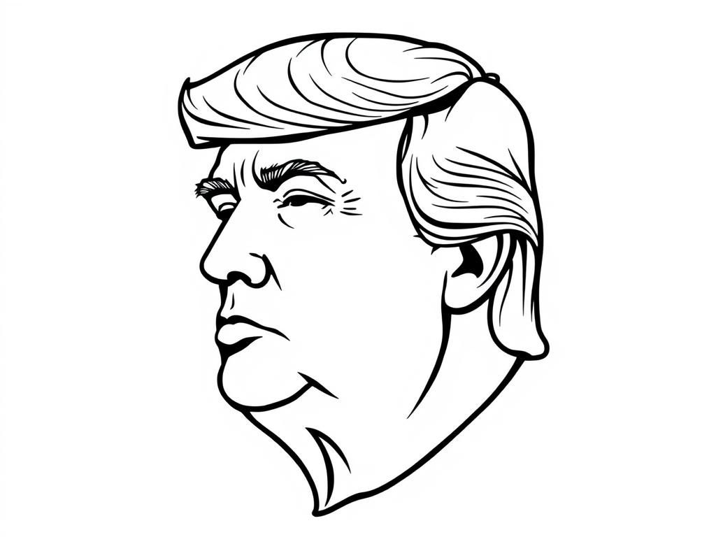 Donald Trump Portrait Coloring Page