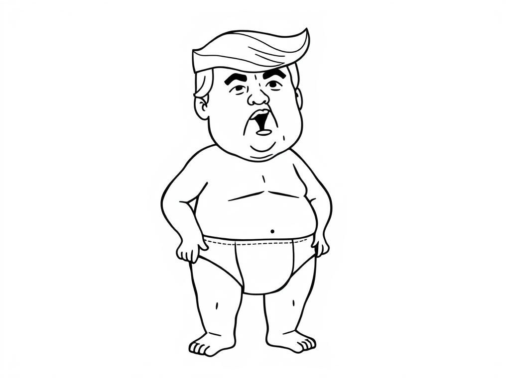 donald trump in a diaper