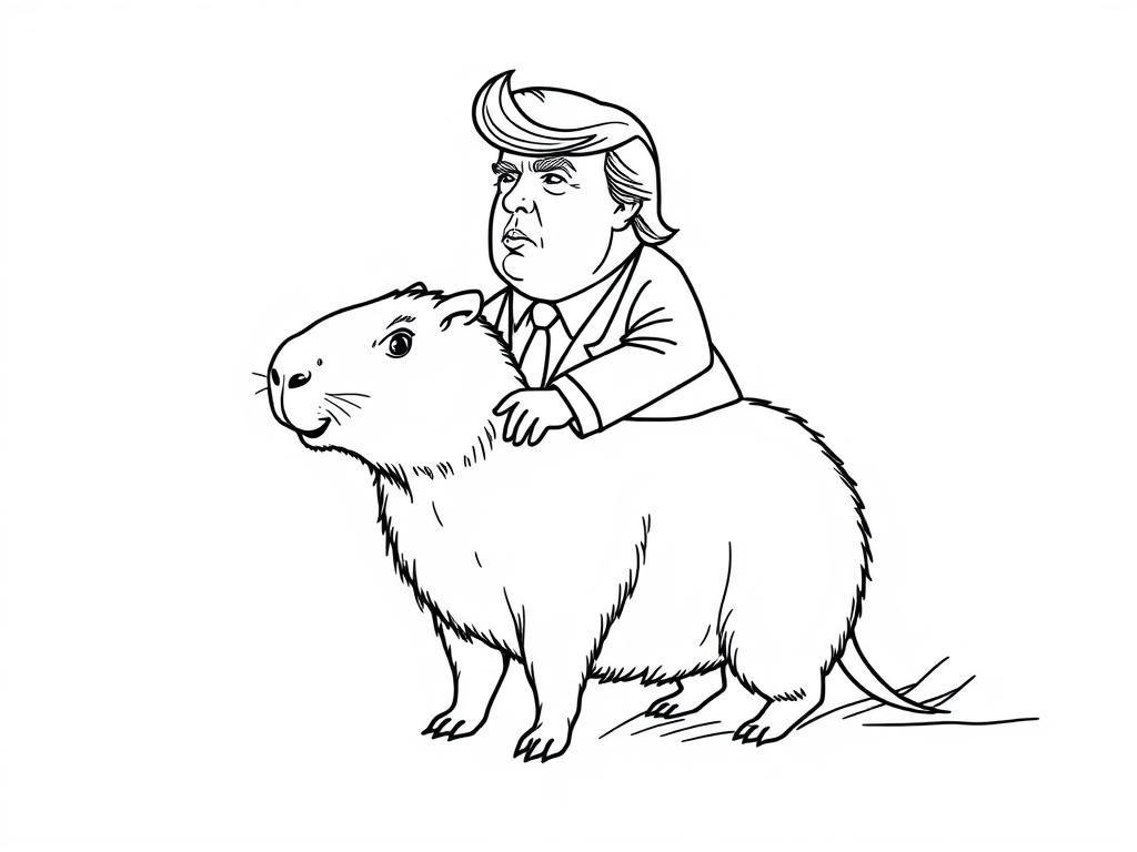 Preview of donald trump riding a capybara
